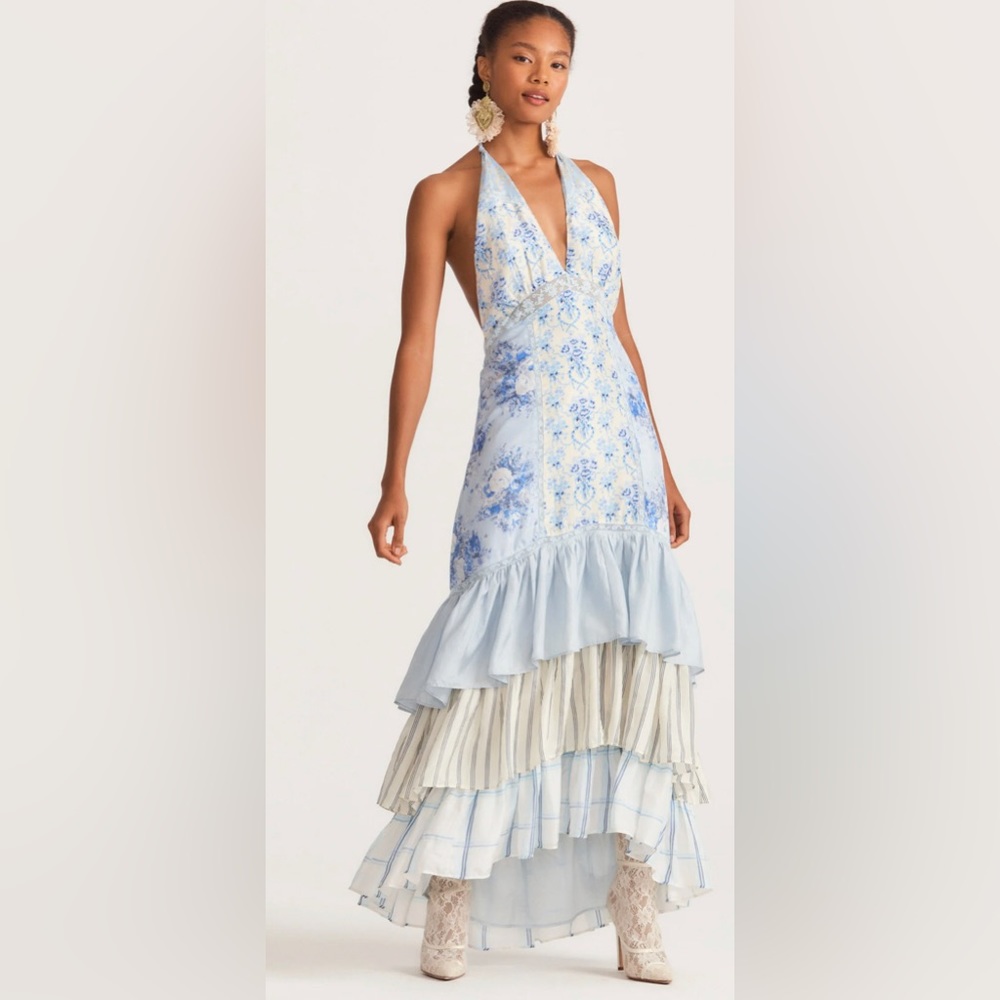 LoveShackFancy Sicilia Silk Maxi Dress